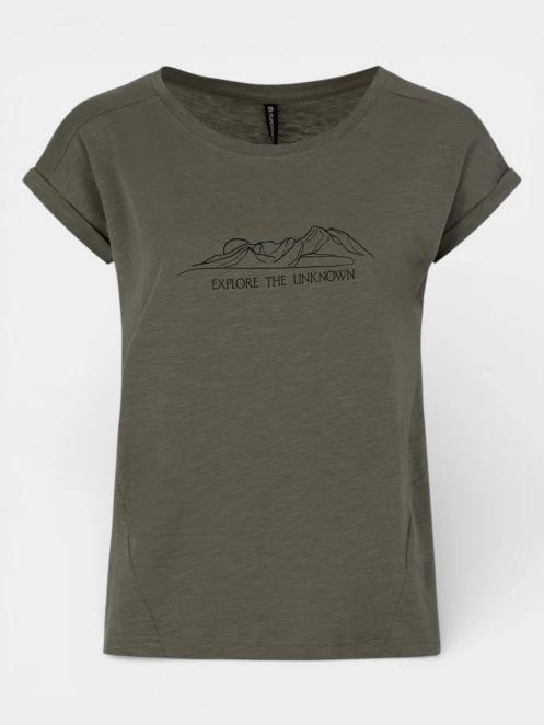 Fundango Lima II T-shirt női rövid ujjú póló oliva színben 8