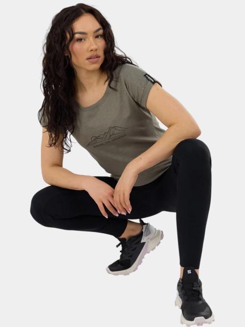 Fundango Lima II T-shirt női rövid ujjú póló oliva színben 5