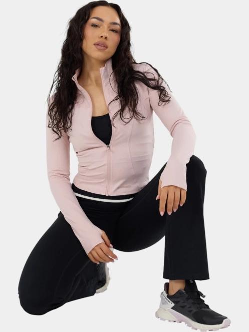 Fundango Flop Zip Up Top női hosszú ujjú sport póló rózsaszín színben 2