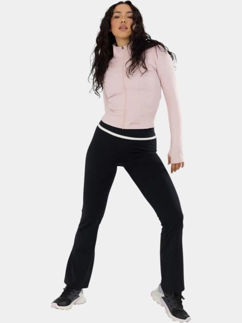 Fundango Flop Zip Up Top női hosszú ujjú sport póló rózsaszín színben 4