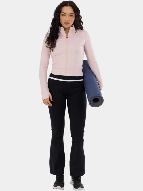 Fundango Flop Zip Up Top női hosszú ujjú sport póló rózsaszín színben 5