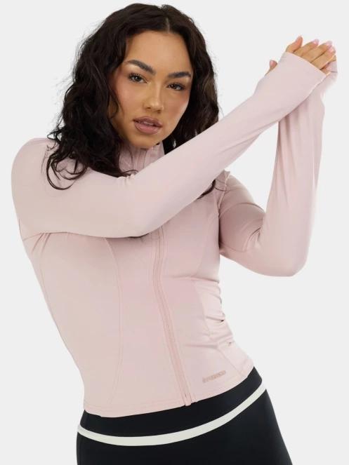 Fundango Flop Zip Up Top női hosszú ujjú sport póló rózsaszín színben 6