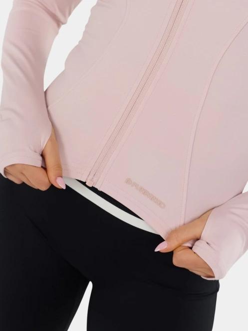 Fundango Flop Zip Up Top női hosszú ujjú sport póló rózsaszín színben 9