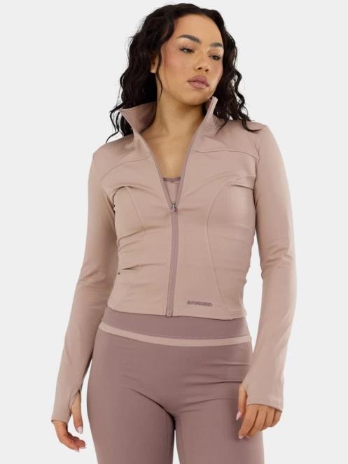 Fundango Flop Zip Up Top női hosszú ujjú sport póló rózsaszín színben 2