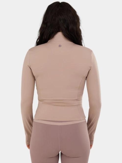 Fundango Flop Zip Up Top női hosszú ujjú sport póló rózsaszín színben 3