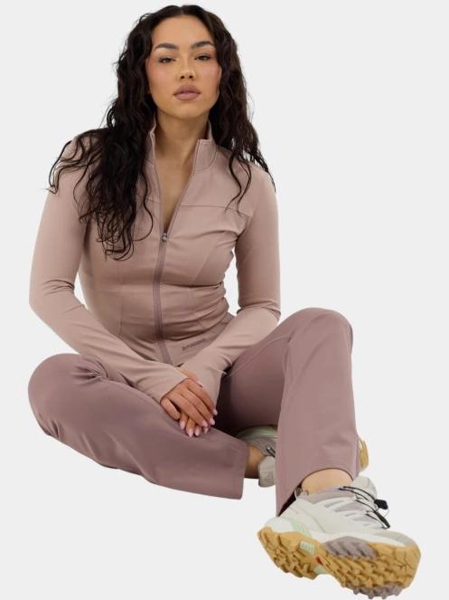 Fundango Flop Zip Up Top női hosszú ujjú sport póló rózsaszín színben 4