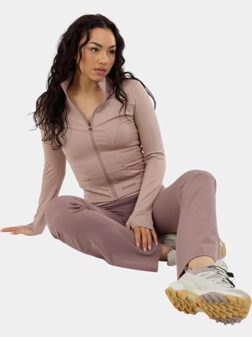 Fundango Flop Zip Up Top női hosszú ujjú sport póló rózsaszín színben 5