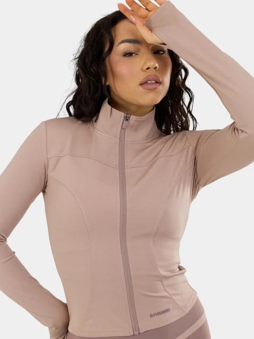 Fundango Flop Zip Up Top női hosszú ujjú sport póló rózsaszín színben 7