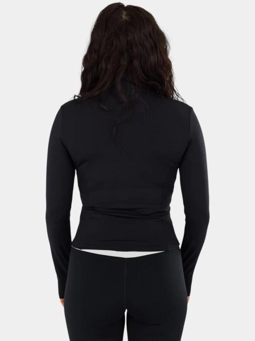 Fundango Flop Zip Up Top női hosszú ujjú sport póló fekete színben 3