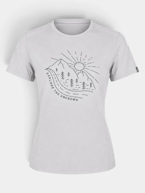 Fundango Reinga Merino T-shirt női aláöltöző felső szürke színben 7