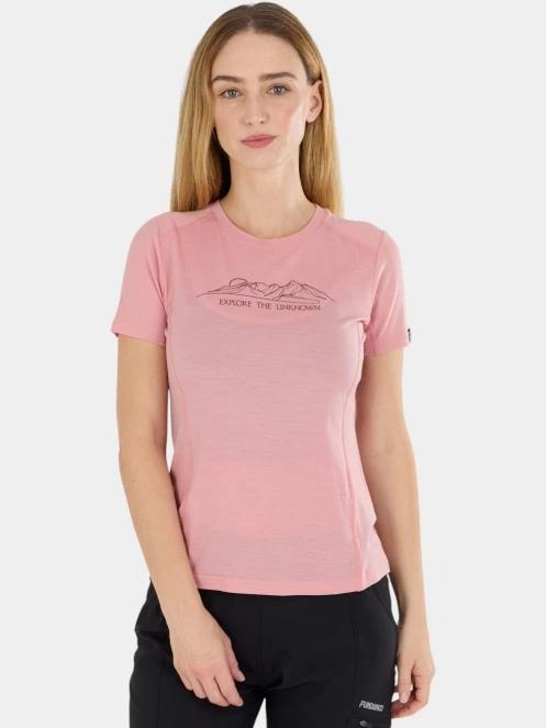 Fundango Reinga Merino T-shirt női aláöltöző felső rózsaszín színben 2