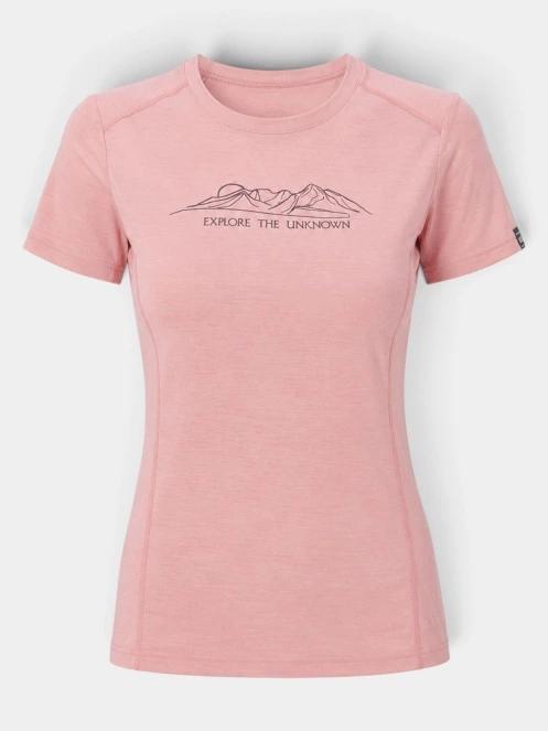 Fundango Reinga Merino T-shirt női aláöltöző felső rózsaszín színben 10