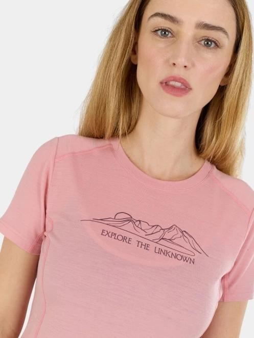 Fundango Reinga Merino T-shirt női aláöltöző felső rózsaszín színben 9