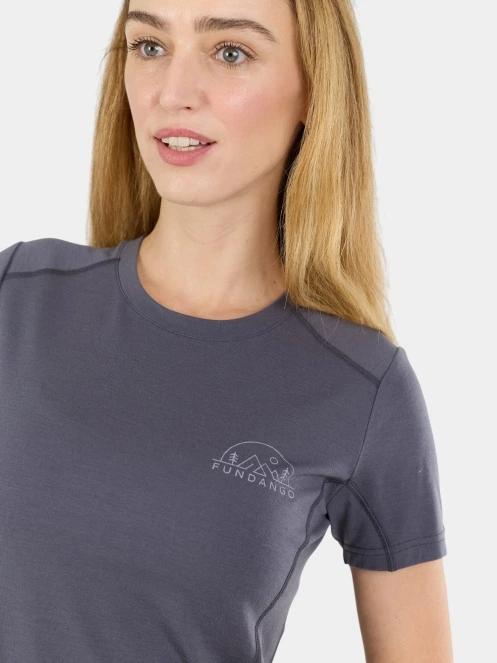 Fundango Reinga Merino T-shirt női aláöltöző felső kék színben 6