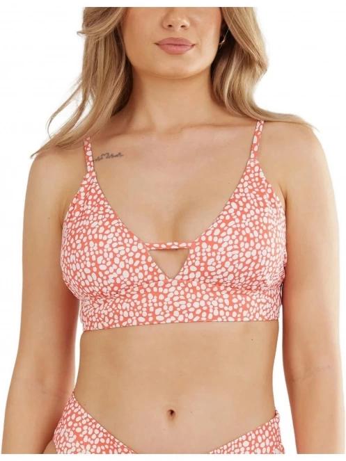 Fundango Sahara V-neck Cami Top női bikini felső piros színben 2