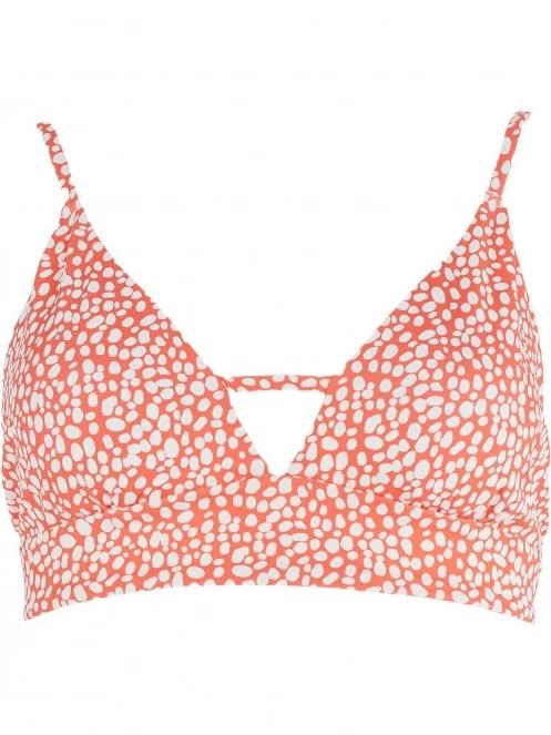 Fundango Sahara V-neck Cami Top női bikini felső piros színben 7