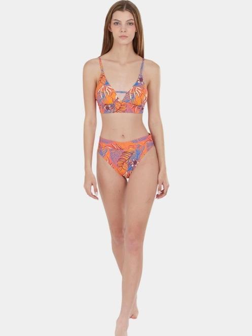 Fundango Sahara V-neck Cami Top női bikini felső rózsaszín színben 4
