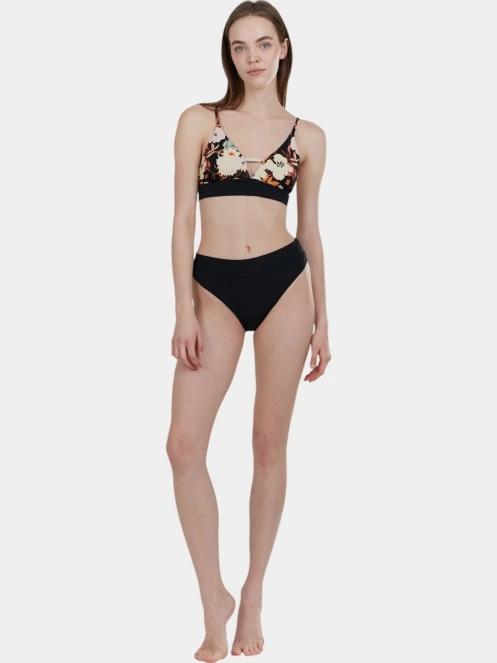 Fundango Sahara V-neck Cami Top női bikini felső fekete színben 3