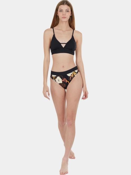 Fundango Sahara V-neck Cami Top női bikini felső fekete színben 4