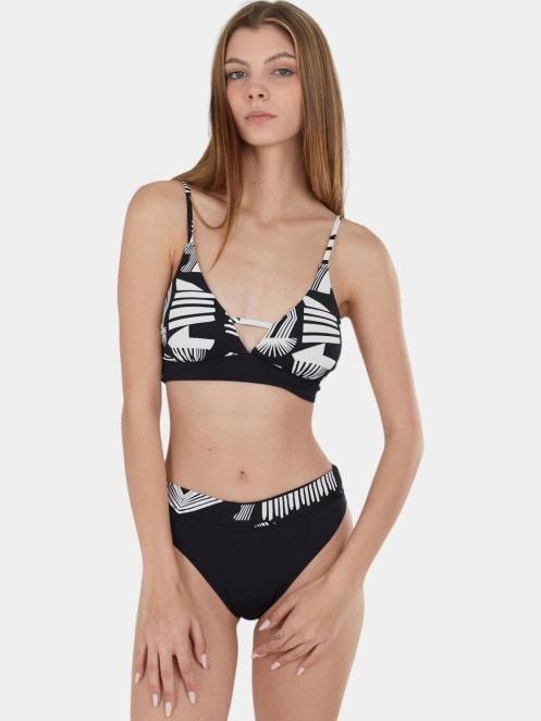 Fundango Sahara V-neck Cami Top női bikini felső fekete színben 2
