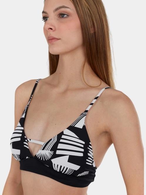Fundango Sahara V-neck Cami Top női bikini felső fekete színben 5