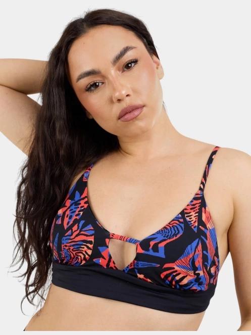 Fundango Sahara V-Neck Cami Top női bikini felső fekete színben 6