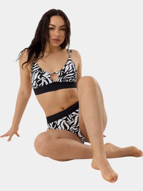 Fundango Sahara V-Neck Cami Top női bikini felső fekete színben 5