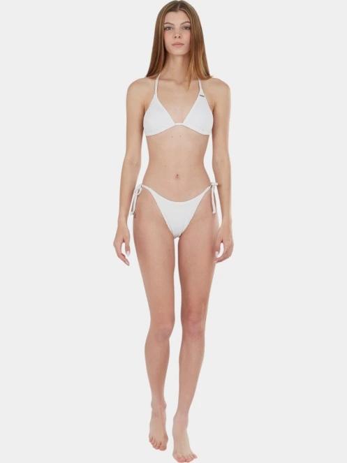 Fundango Innisfil Triangle Jacquard Top női bikini felső fehér színben 4