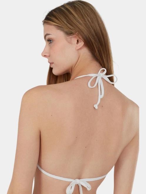 Fundango Innisfil Triangle Jacquard Top női bikini felső fehér színben 6
