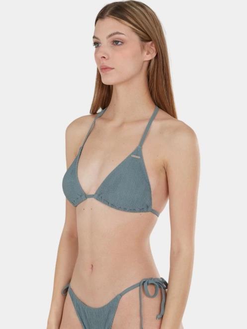 Fundango Innisfil Triangle Jacquard Top női bikini felső zöld színben 2