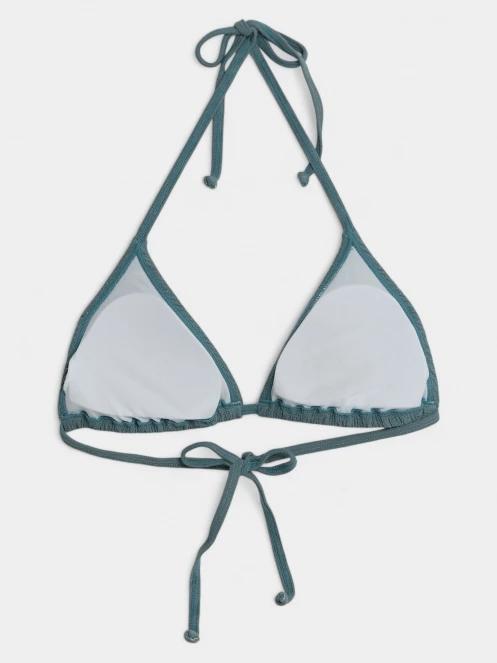 Fundango Innisfil Triangle Jacquard Top női bikini felső zöld színben 9