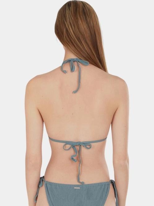 Fundango Innisfil Triangle Jacquard Top női bikini felső zöld színben 3