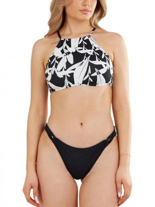 Fundango Hogg High Neck Top női bikini felső fekete színben 2