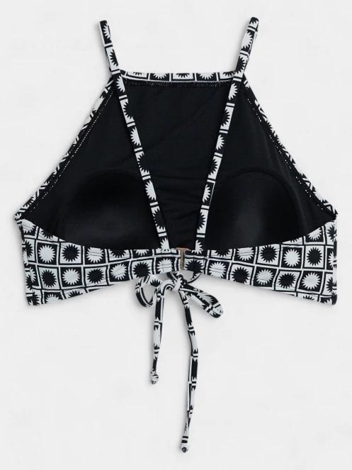 Fundango Hogg High Neck Top női bikini felső fekete színben 7