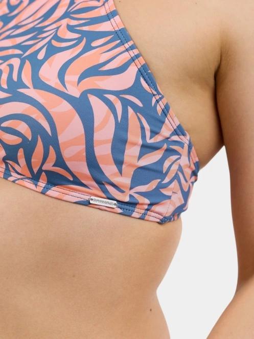 Fundango Hogg High Neck Top női bikini felső sötétkék színben 7