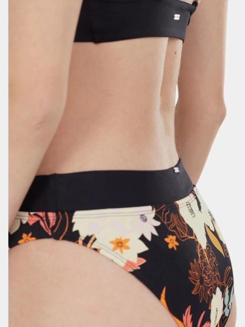 Fundango Sahara Mid Waist Full Bottom női bikini alsó fekete színben 4