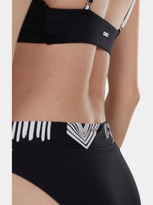 Fundango Sahara Mid Waist Full Bottom női bikini alsó fekete színben 5