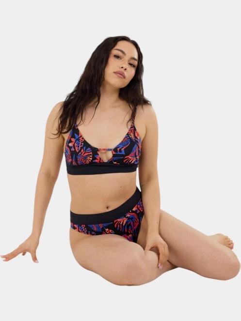 Fundango Sahara Midwaist Full Bottom női bikini alsó fekete színben 5