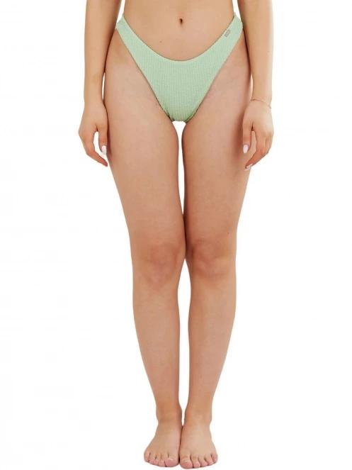 Fundango Sunset Brazilian Jacquard Bottoms női bikini alsó zöld színben 2