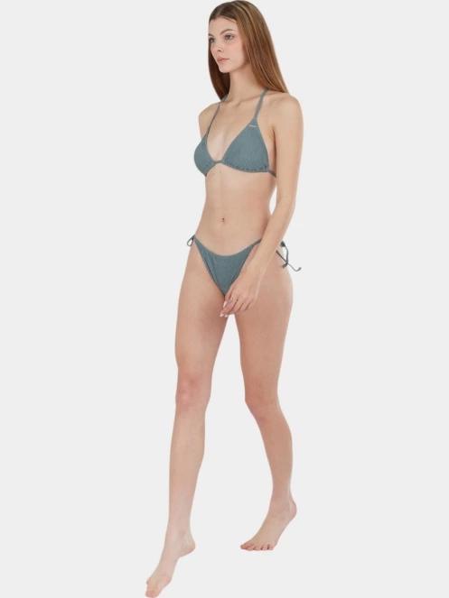 Fundango Innisfil II Tie-side Jacquard Bottom női bikini alsó zöld színben 4