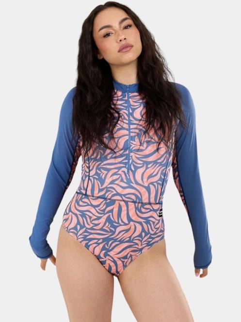 Fundango Dolphin Long Sleeve Suit női fürdőruha sötétkék színben 2