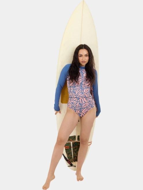 Fundango Dolphin Long Sleeve Suit női fürdőruha sötétkék színben 4