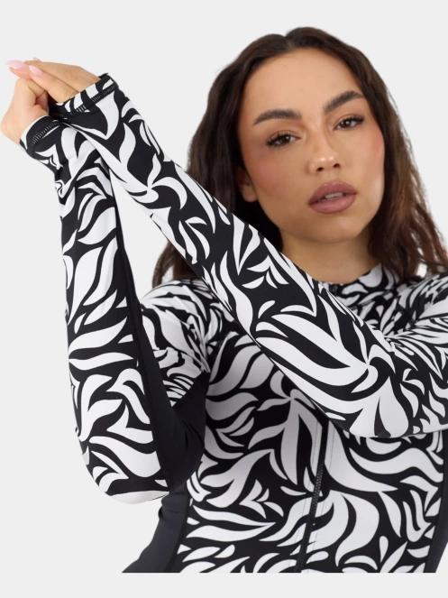 Fundango Dolphin Long Sleeve Suit női fürdőruha fekete színben 7