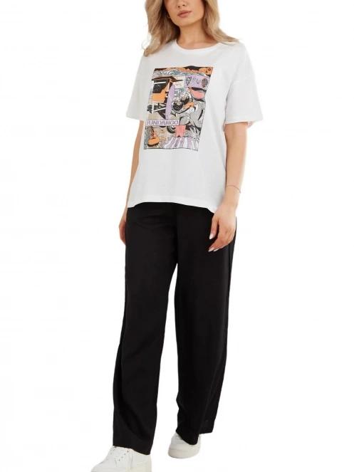 Fundango Nissa T-shirt női rövid ujjú póló fehér színben 4