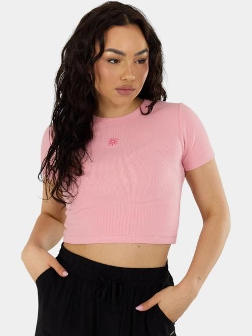 Fundango Sora Cropped T-shirt női crop top rózsaszín színben 2