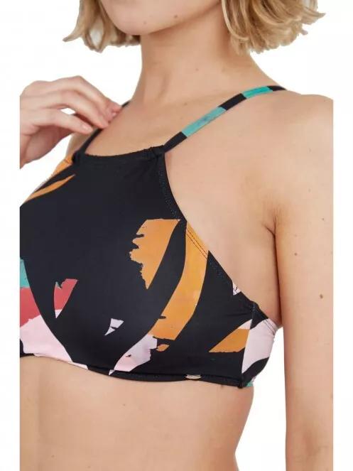 Fundango Hogg High Neck Top női bikini felső multikolor színben 4
