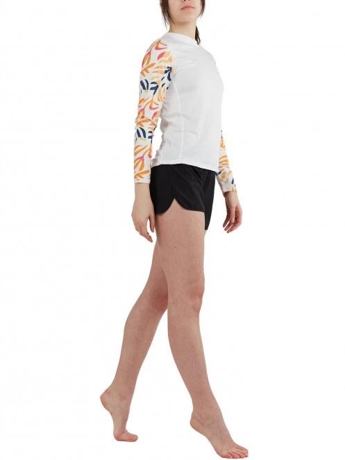 Fundango Loren Long Sleeve Rashguard női hosszú ujjú lycra fehér színben 4