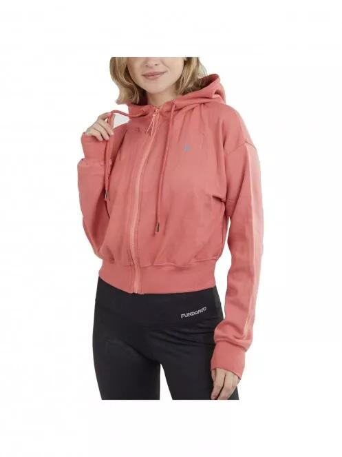 Fundango Draug Crop Hoodie női kapucnis pulóver magenta színben 2