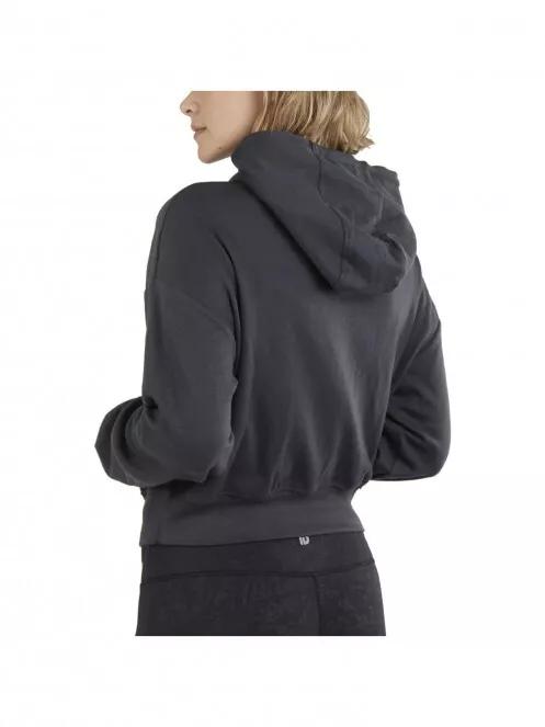 Fundango Draug Crop Hoodie női kapucnis pulóver szürke színben 3