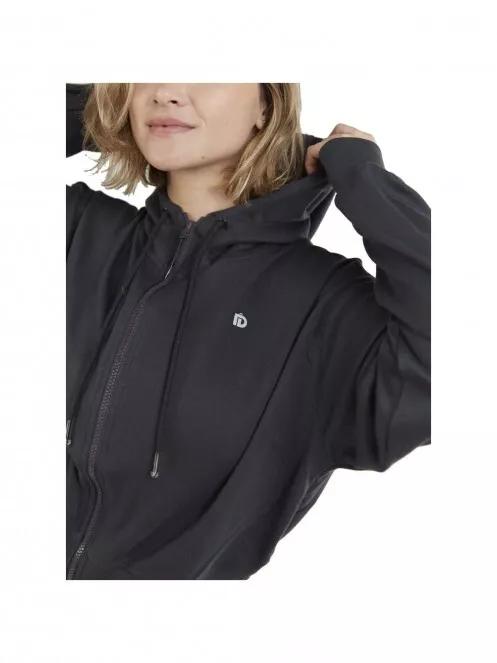 Fundango Draug Crop Hoodie női kapucnis pulóver szürke színben 4